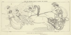 Juno y Minerva yendo a asistir a los griegos de John Flaxman